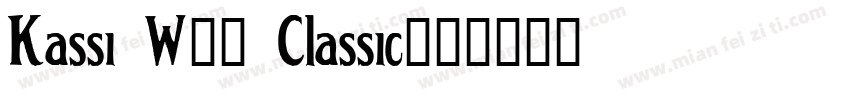 Kassi W05 Classic字体转换